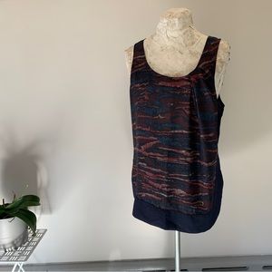 Allsaints Italian silk blouse with pleated feature